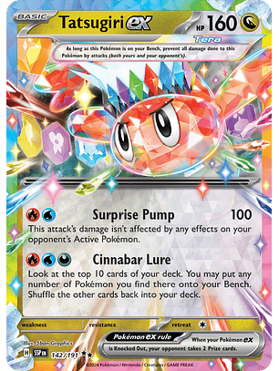 Tatsugiri ex - 142/191 - Double Rare - SSP