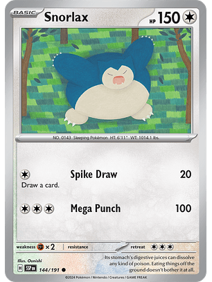 Snorlax - 144/191 - Common - SSP 