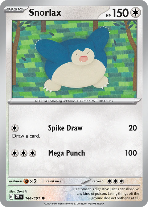 Snorlax - 144/191 - Common - SSP 