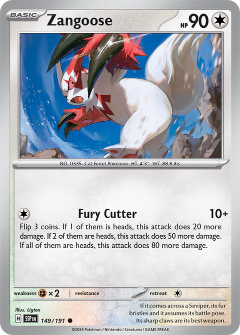 Zangoose - 149/191 - Common - SSP