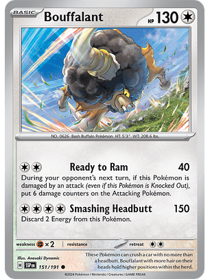 Bouffalant - 151/191 - Common - SSP
