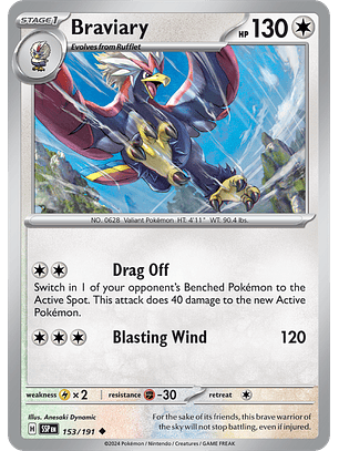 Braviary - 153/191 - Uncommon - SSP 