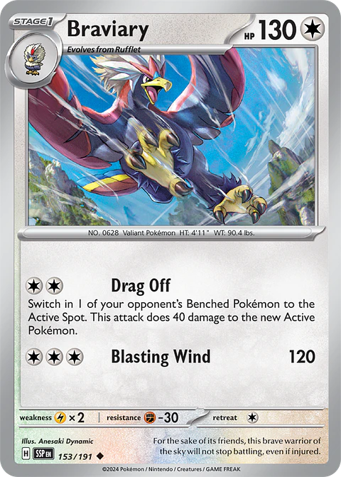 Braviary - 153/191 - Uncommon - SSP 