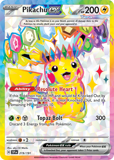 Pikachu ex - 219/191 - Ultra Rare - SSP 