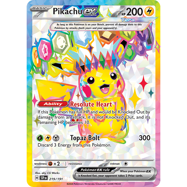 Pikachu ex - 219/191 - Ultra Rare - SSP 