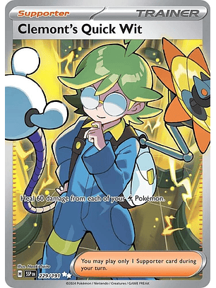 Clemont's Qick Wit - 229/191 - Ultra Rare - SSP 
