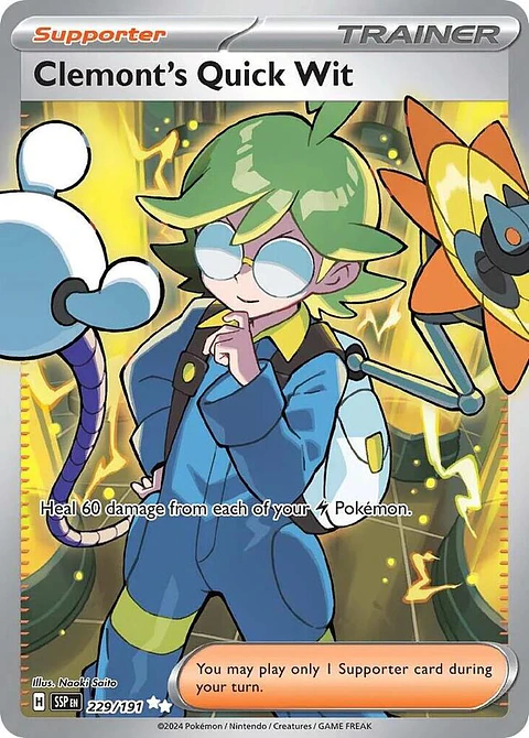 Clemont's Qick Wit - 229/191 - Ultra Rare - SSP 