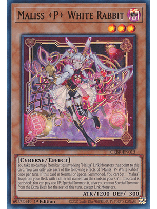 Maliss <P> White Rabbit - CRBR-EN015 - Ultra Rare 