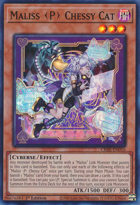 Maliss <P> Chessy Cat - CRBR-EN016 - Super Rare 