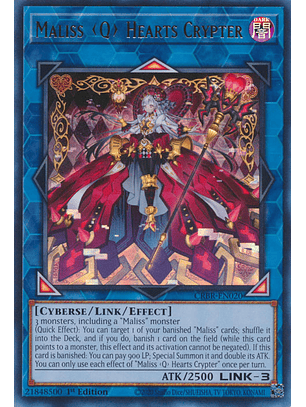 Maliss <Q> Hearts Crypter - CRBR-EN020 - Ultra Rare 