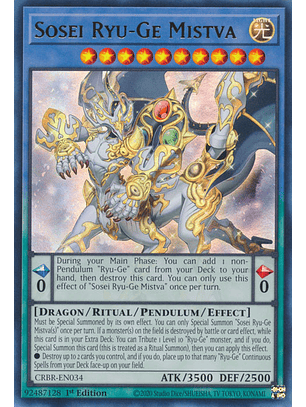 Sosei Ryu-Ge Mistva - CRBR-EN034 - Ultra Rare 