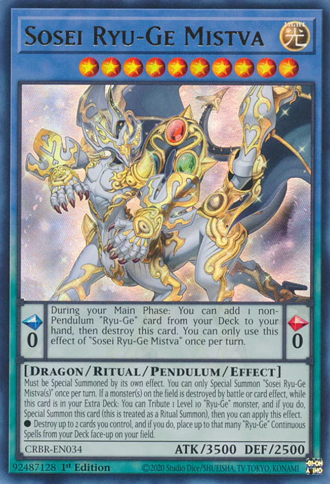 Sosei Ryu-Ge Mistva - CRBR-EN034 - Ultra Rare 