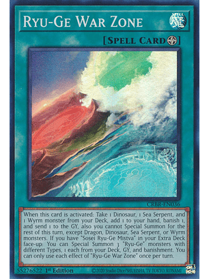 Ryu-Ge War Zone - CRBR-EN036 - Super Rare 