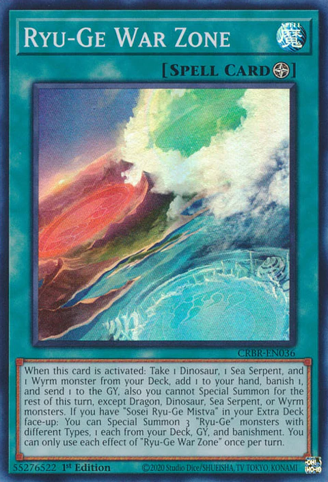 Ryu-Ge War Zone - CRBR-EN036 - Super Rare 