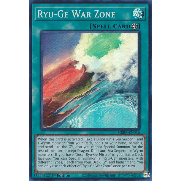 Ryu-Ge War Zone - CRBR-EN036 - Super Rare 