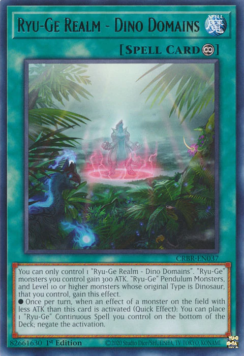 Ryu-Ge Realm - Dino Domains - CRBR-EN037 - Rare 