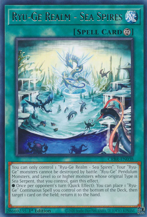 Ryu-Ge Realm - Sea Spires - CRBR-EN038 - Rare 
