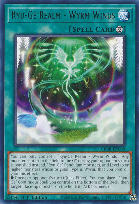 Ryu-Ge Realm - Wyrm Winds - CRBR-EN039 - Rare 
