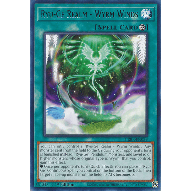 Ryu-Ge Realm - Wyrm Winds - CRBR-EN039 - Rare 