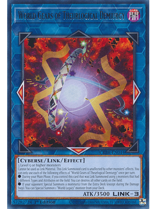 World Gears of Theurlogical Demiurgy - CRBR-EN044 - Rare 