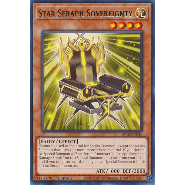 Star Seraph Sovereignty - CRBR-EN046 - Rare 