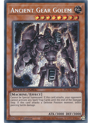 Ancient Gear Golem - SGX1-END01 - Secret Rare