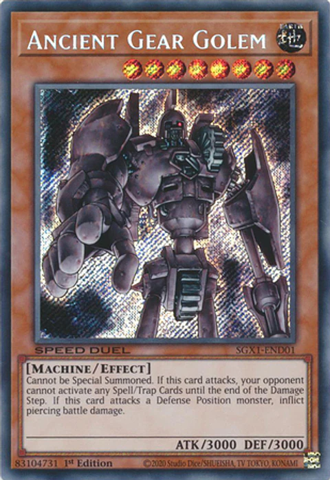 Ancient Gear Golem - SGX1-END01 - Secret Rare