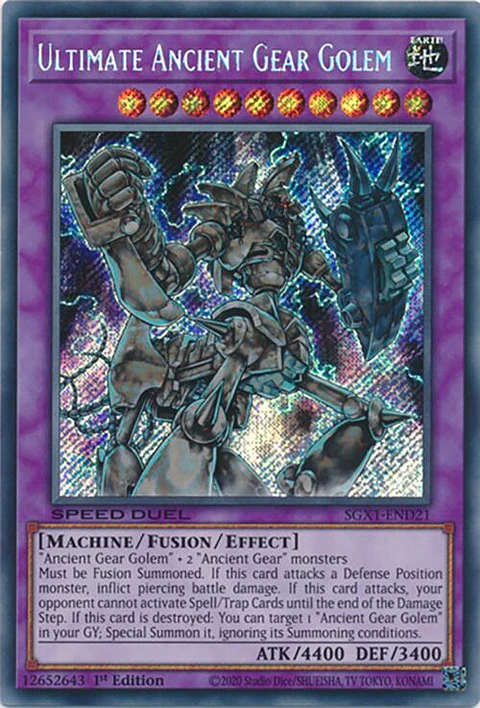 Ultimate Ancient Gear Golem - SGX1-END21 - Secret Rare