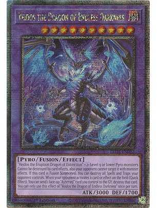 Veidos the Dragon of Endless Darkness - LEDE-EN092 - Quarter Century Secret Rare