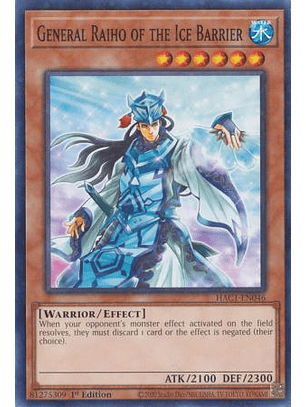 General Raiho of the Ice Barrier HAC1-EN046 Duel Terminal Common Parallel