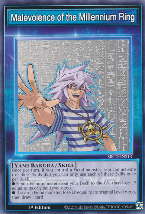 Malevolence of the Millennium Ring - SBC2-ENS13 - Skill Card 
