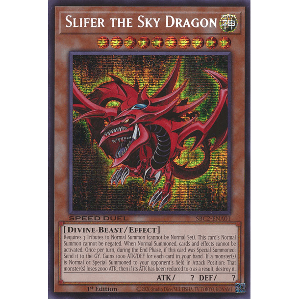 Slifer the Sky Dragon - SBC2-ENA01 - Prismatic Secret Rare