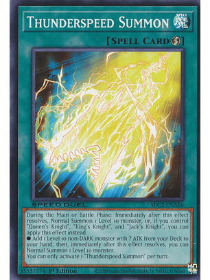 Thunderspeed Summon - SBC2-ENA16 - Common 