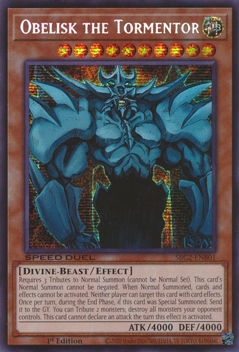 Obelisk the Tormentor - SBC2-ENB01 - Prismatic Secret Rare