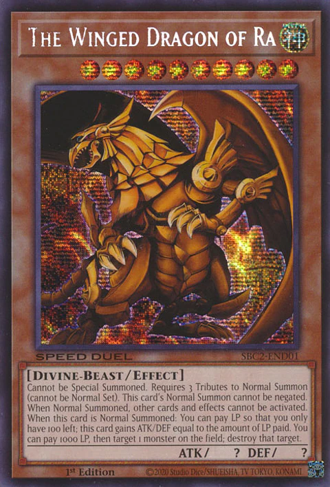 The Winged Dragon of Ra - SBC2-END01 - Prismatic Secret Rare 