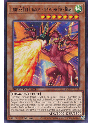 Harpie's Pet Dragon - Fearsome Fire Blast - SBC2-ENH01 - Common 