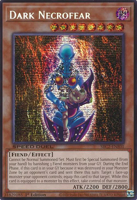 Dark Necrofear - SBC2-ENE01 - Prismatic Secret Rare