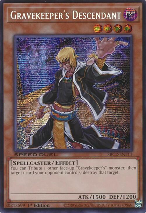 Gravekeeper's Descendant - SBC2-ENF11 - Prismatic Secret Rare 1