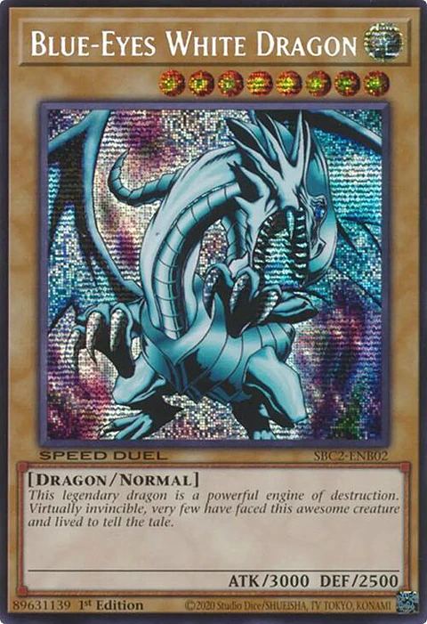 Blue-Eyes White Dragon - SBC2-ENB02 - Prismatic Secret Rare