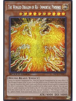 The Winged Dragon of Ra - Immortal Phoenix - SBC2-END02 - Prismatic Secret Rare