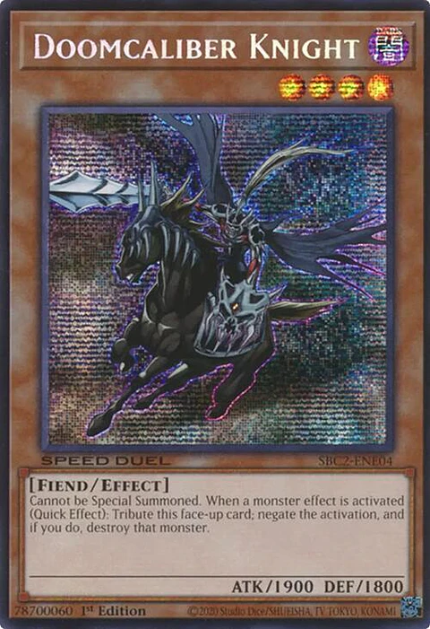 Doomcaliber Knight - SBC2-ENE04 - Prismatic Secret Rare