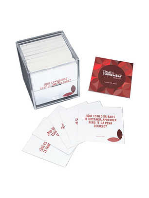 Juego De Cartas Temas De Sobremesa Reunión