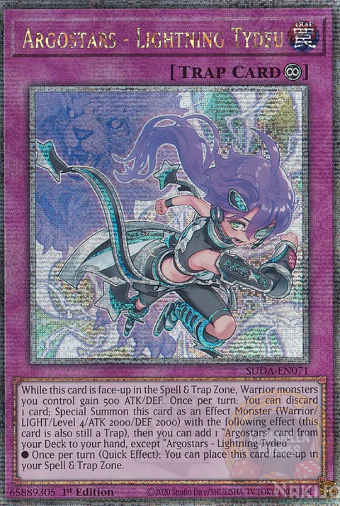 Argostars - Lightning Tydeu - SUDA-EN071 - Quarter Century Secret Rare