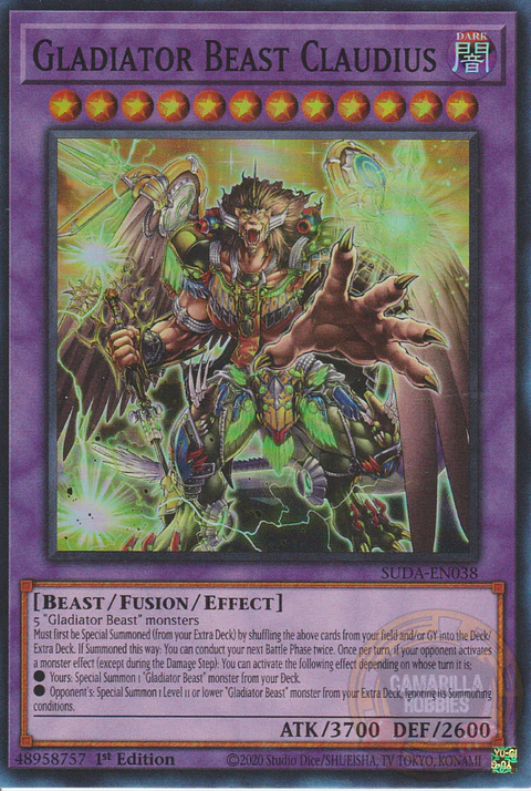 Gladiator Beast Claudius - SUDA-EN038 - Super Rare 