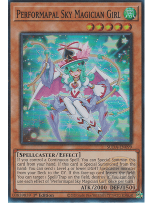 Performapal Sky Magician Girl - SUDA-EN099 - Super Rare 