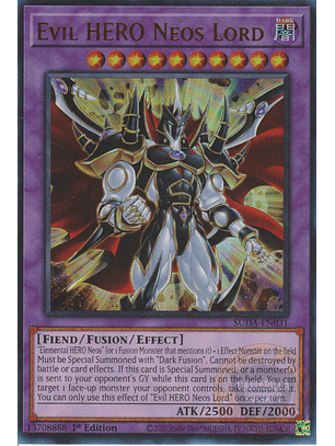 Evil HERO Neos Lord - SUDA-EN031 - Ultra Rare 