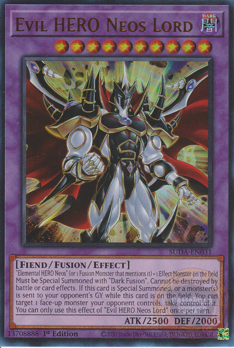 Evil HERO Neos Lord - SUDA-EN031 - Ultra Rare 