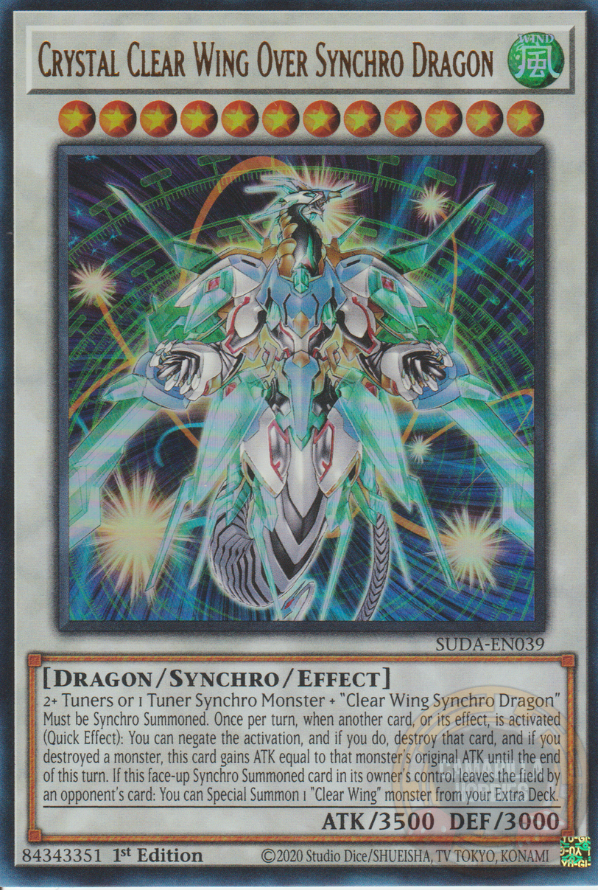 Crystal Clear Wing Over Synchro Dragon - SUDA-EN039 - Ultra Rare  1