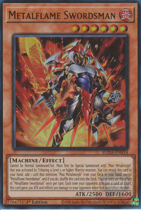 Metalflame Swordsman - SUDA-EN014 - Ultra Rare 