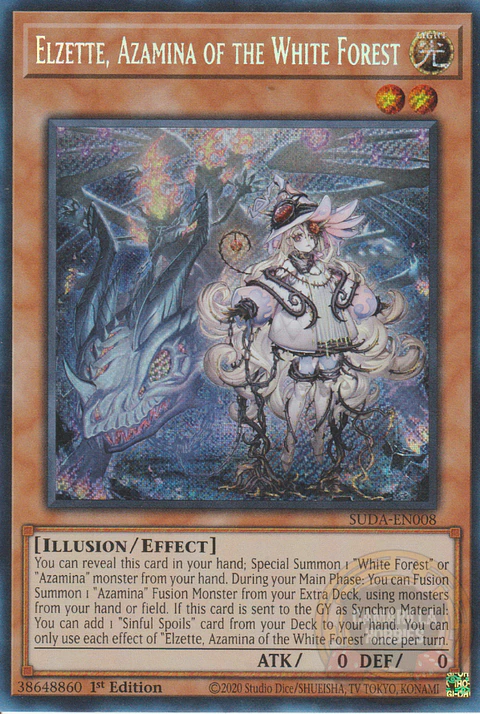 Elzette, Azamina of the White Forest - SUDA-EN008 - Secret Rare